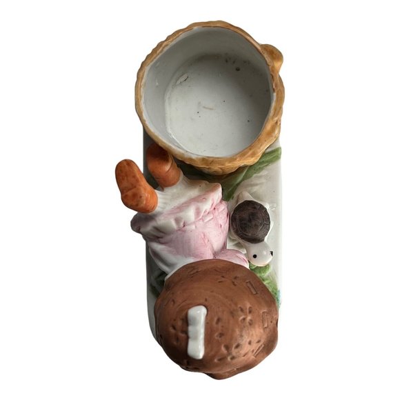 VTG 1982 W.A.Stratford Bonnie Brite Porcelain Bisque Candle Holder turtle‎ girl - Picture 8 of 10